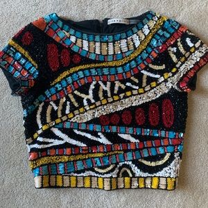 Alice + Olivia Kelli crop top